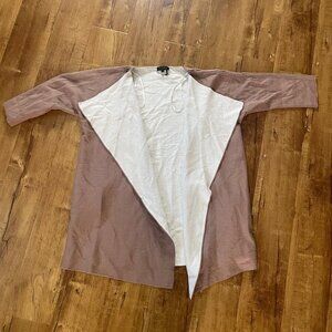 Womens donna karan cardigan long sleeve size xl xlarge sweater cotton wool blend